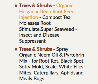 Trees & Shrubs - Organic Holganix Deep Root Feed Injection - Compost Tea, Molasses Root Stimulate,Super Seaweed - Insect and Disease Suppressant Trees & Shrubs - Spray Organic Neem Oil & Pyrtehrin Mix - for Root Rot, Black Spot, Sotty Mold, Scale, White Flies, Mites, Caterpillars, Aphidsand Mealy Bugs